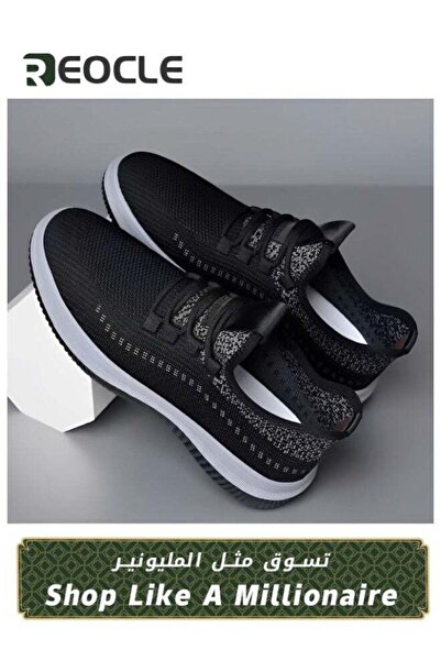 REOCLE أحذية رياضية شبكية للرجال، أحذية أوكسفورد رسمية للعمل، أحذية خفيفة الو...