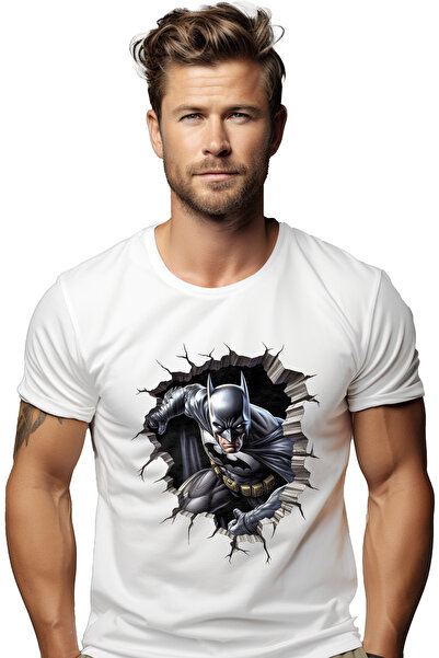 StoryGift Romania Tricou Barbati Cu Batman Supererou Care Iese Din Pestera, Lupta, Razboinic, Marvel, Liliac Stg