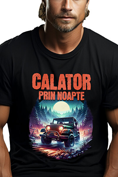 StoryGift Romania Tricou Barbati Calator Prin Noapte Masina Off-road Aventura...