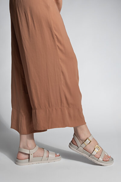 Marjin Dámské oděvní sandály se sponou z pravé kůže