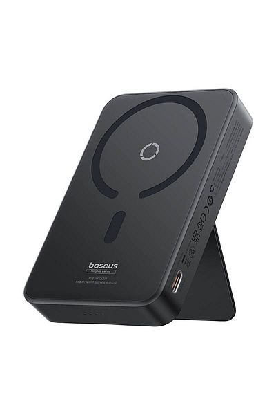 Baseus External Battery, Baseus, Magnetic, USB-C, 5000mAh, 20W, Cable Type-C, 3A, 30cm, Magnetic, Black