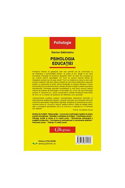 Polirom Educational Psychology - Dorina Salavastru