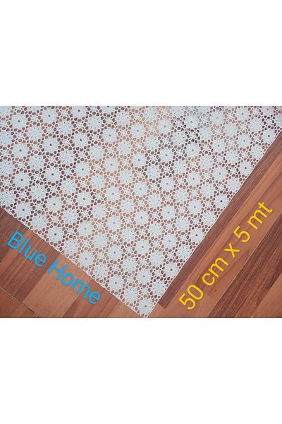 Blue Home Lace Pvc Refrigerator Shoe Rack Shelf Cabinet Drawer Cover / Width: 50 cm X 5 m White Gzm50-25