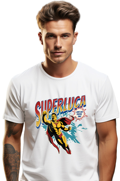 StoryGift Romania Tricou Barbati Super Luca, Supererou Sunt Aici Pentru Tine ...
