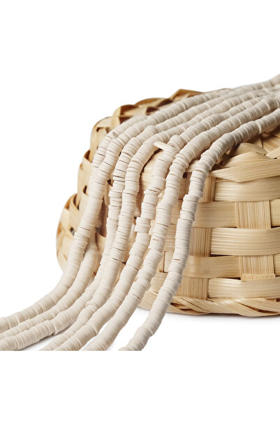 Prestij Boncuk Fimo perle na nizu 6 mm | Sveta mink boja