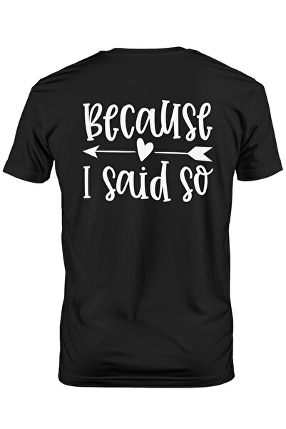 StoryGift Romania Tricou bărbătesc cu inimă și mesajul „pentru că am spus așa...