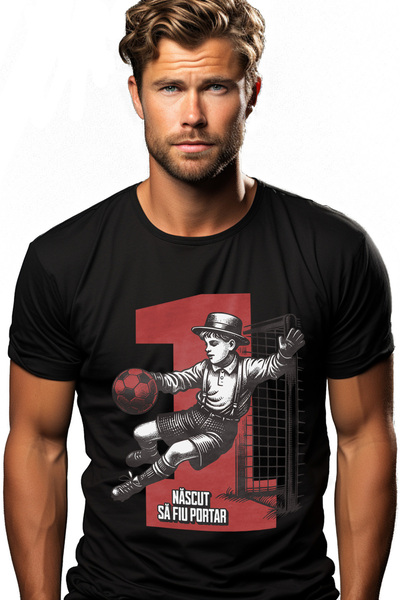 StoryGift Romania Tricou Barbati Copil Jucand Fotbal Nr 1 Text Nascut Sa Fiu ...
