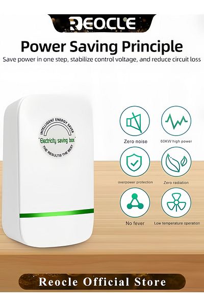 REOCLE 1pc Home Smart Power Saver Electricity Saving Box Energy Saving Device Household Energy Saver