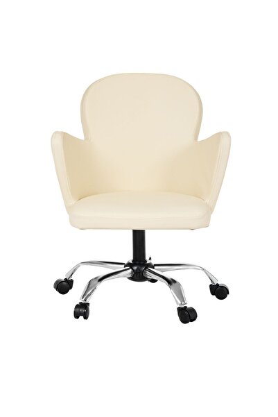 MARKAELZ Krom Metal Ayaklı Ofis Çocuk Odası Çalışma Sandalyesi (ayarlanabilir...