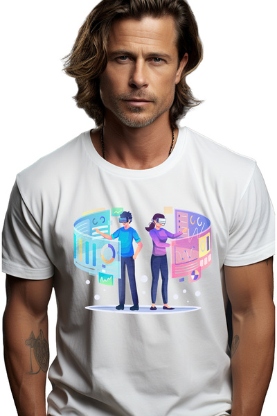 StoryGift Romania Tricou Barbati Cu Vr, Virtual, Ecran, Grafice, Performanta,...