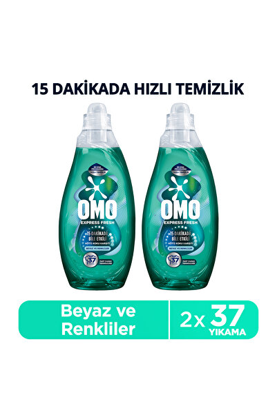 Omo Express Fresh Kötü Koku Karşıtı Beyaz Ve Renkliler Sıvı Çamaşır Deterjanı 1480 ml X2