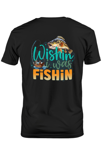 StoryGift Romania Tricou Barbati Cu Un Pescar Intr-o Barca Cu Mesajul "wishin...