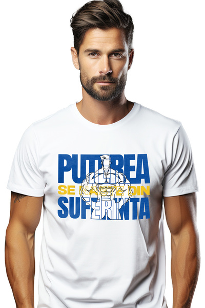 StoryGift Romania Tricou Barbati Barbat Masiv Text Motivational Puterea Se Na...