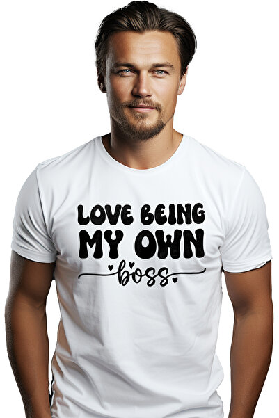 StoryGift Romania Tricou Barbati Cu Inimioare Si Textul "love Being My Own Bo...