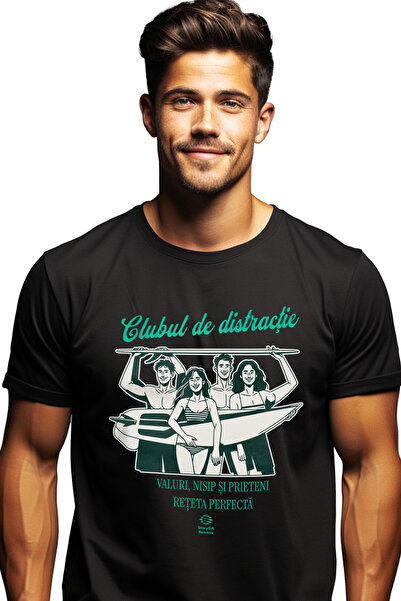 StoryGift Romania Ανδρικό T-Shirt, Σχέδιο  "Fun Club ", Ομάδα Φίλων στην Παρα...
