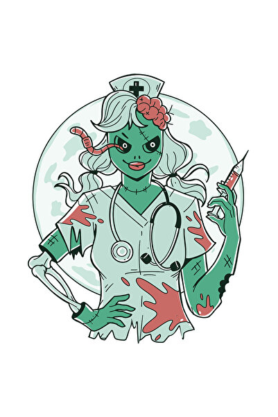 StoryGift Romania Sticker Eticheta 40CM Cu Asistenta, Monstru, Zombie, Halat,...