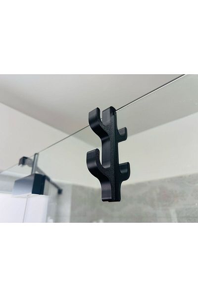 OEM Carlig pentru Cabine de Dus – Suport Umeras, Accesorii Baie, 3D din PLA, Negru, Model 4 Agatatori