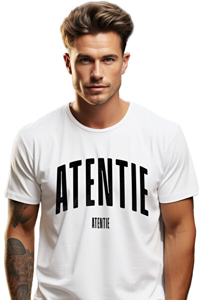 StoryGift Romania Tricou Barbati Cuvantul Atentie, Motivational, Self Help, I...