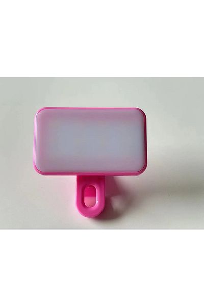 Hoopet Rose Red Portable Mini Selfie Fill Light Rechargeable 3 Modes Adjustable Brightness Clip On For Mobi