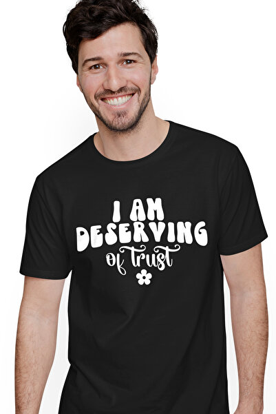 StoryGift Romania Tricou Barbati Cu Floricica Si Mesajul "i Am Deserving Of T...