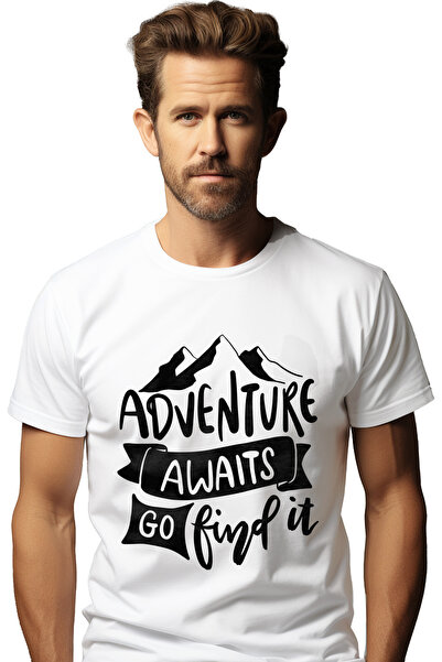 StoryGift Romania Tricou Barbati cu munti si mesaj care te indeamna sa te duc...