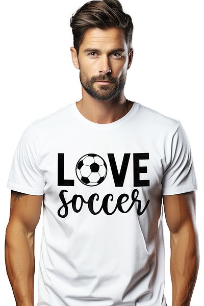StoryGift Romania Men's T-shirt With A Soccer Ball For Sports Lovers With The Text In English "love Stg