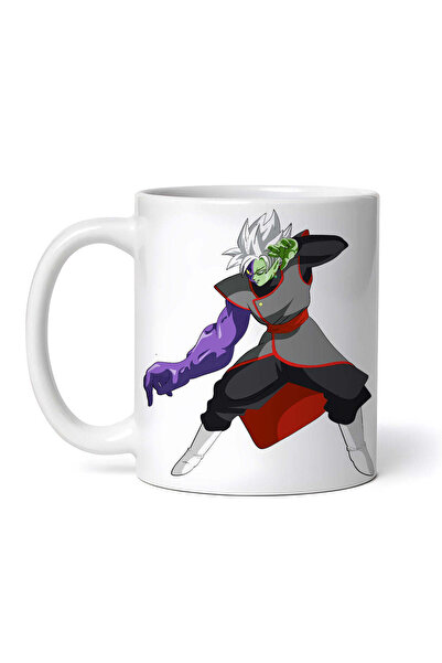 OEM Cană albă personalizată, Zamasu în luptă cu Dragon Ball Z, INOVATIX®. 330ml