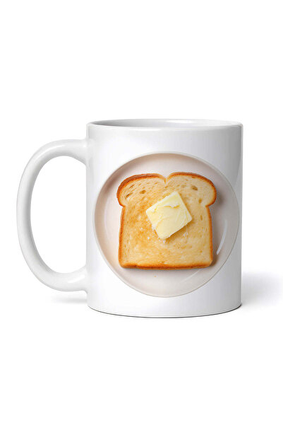 OEM Cană albă personalizată, Pâine prăjită cu unt, INOVATIX®. 330ml