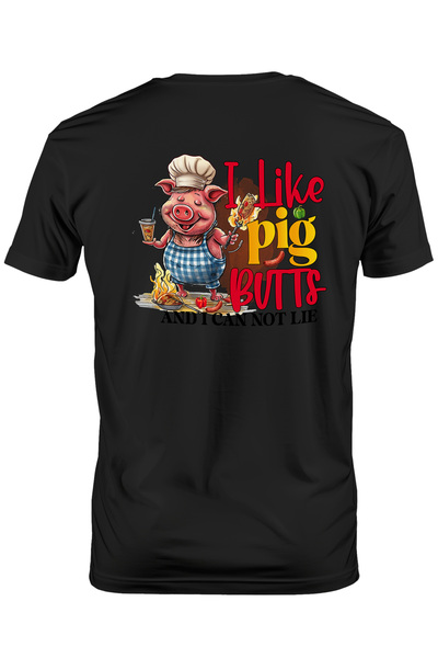 StoryGift Romania Tricou Barbati cu un porc cu mesajul "I like pig butts and ...