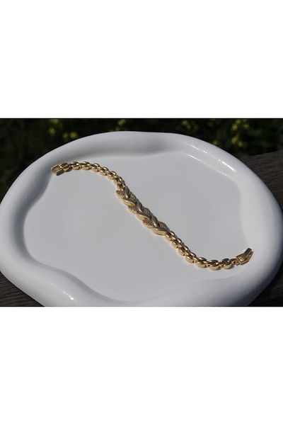 MODA Gold Horizontal Drop Stone Bracelet