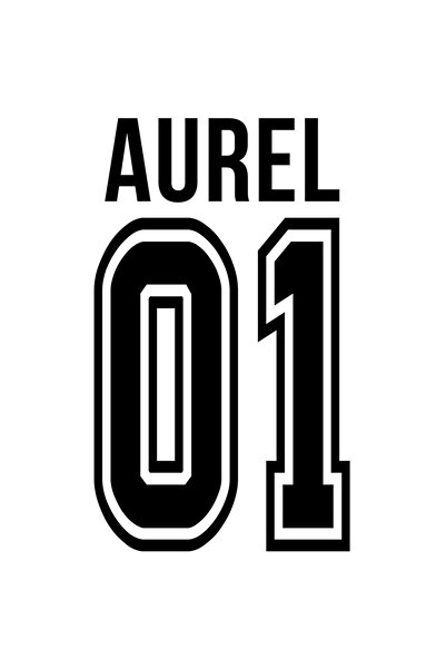 StoryGift Romania Sticker Autocolant 70CM Cu Textul Aurel, si Numarul 01, Cel...