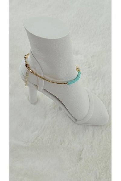GM TAKI Turquoise Evil Eye Heart Anklet