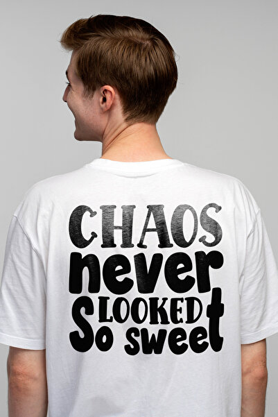 StoryGift Romania Tricou bărbătesc cu mesajul „haosul nu a arătat niciodată a...