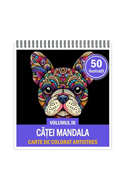 Legendary Gifts Carte de colorat antistres, 50 de ilustrații cu mandala Catei - Volumul III, Format: A4,