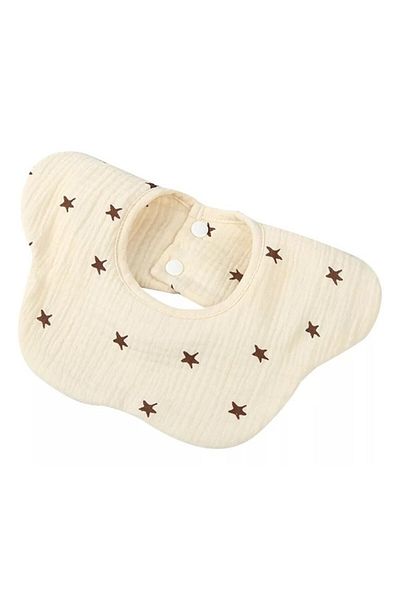 OEM Flower Type Bib, Cotton, for Children 0-12 Months, Waterproof, with Staples,