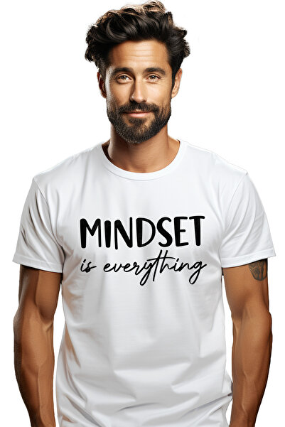 StoryGift Romania Tricou bărbătesc cu mesaj motivațional „mindset Is Everythi...