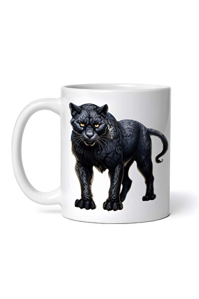 OEM Cană albă personalizată, Pantera Neagră, INOVATIX®. 330ml