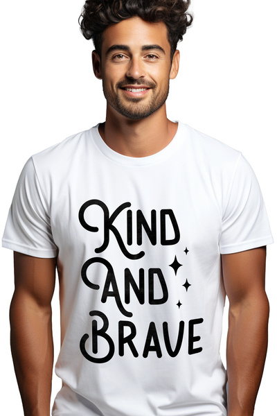 StoryGift Romania Tricou bărbătesc cu stele și 2 calități scrise în engleză „...