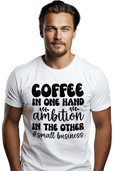 StoryGift Romania Men's T-shirt For Businessmen With The Message "coffee In O...