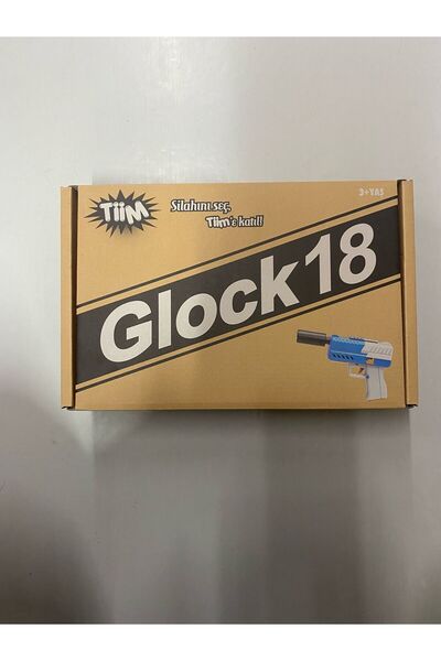 Glock TİİM 18 SÜNGER TABANCASI D2 TAM OTOMATİK SUSTURUCULU ŞARJLI MAVİ 3+