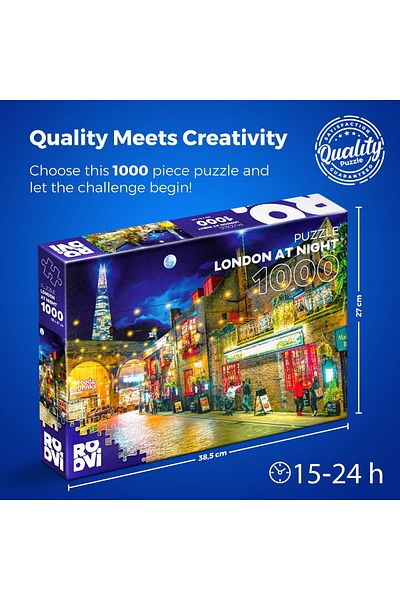 D-Toys London at Night, United Kingdom - Adult Puzzle 1000 pieces - Discover Europe