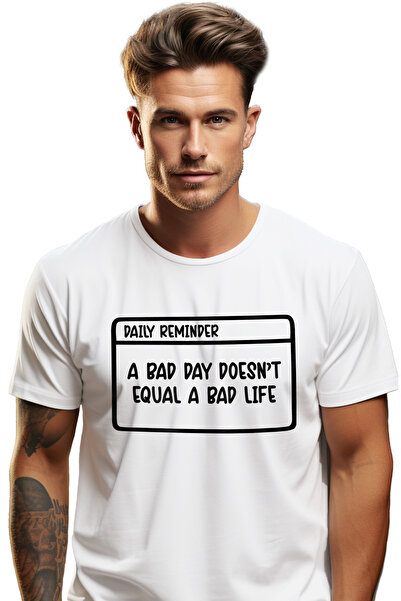 StoryGift Romania Tricou bărbătesc cu mesajul că o zi proastă nu înseamnă o v...