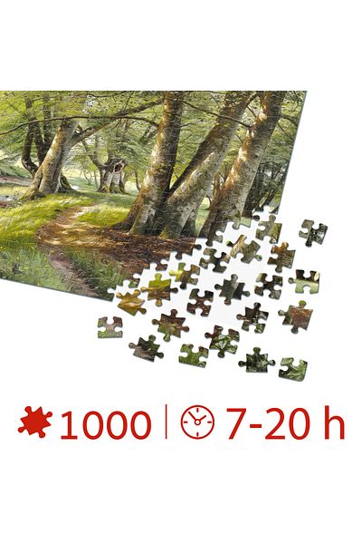 D-Toys Peder Monk Monsted, A Summer Day in the Forest - Adult Puzzle 1000 Pieces - Art Collection