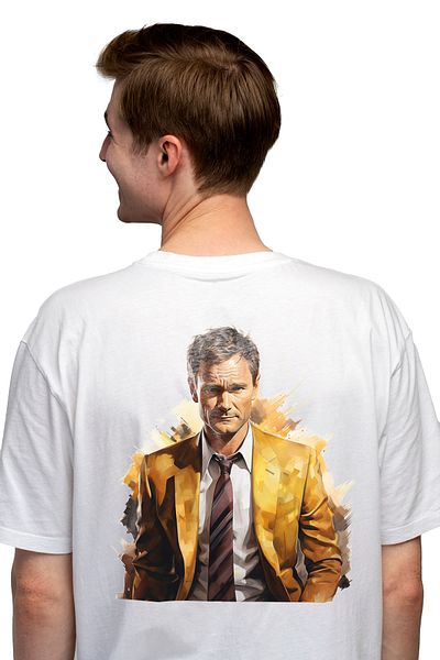 StoryGift Romania Tricou bărbătesc How I Met Your Mother, cravată, costum, Barney Stinson, dungi, cu imprimeuri Stg