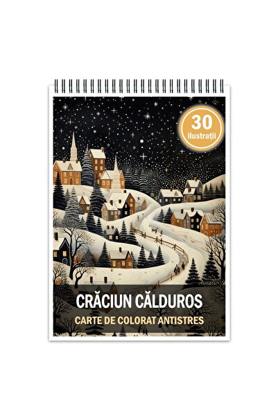 Legendary Gifts Carte de colorat antistres, 30 de ilustrații calde de Crăciun, 66 de pagini, format: A4,