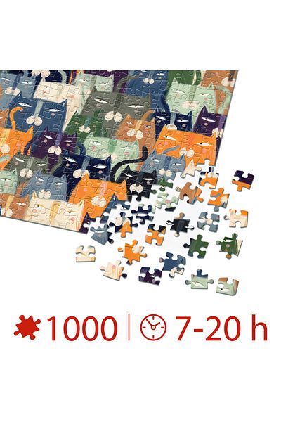 D-Toys Kurti Andrea, Cats - Adult Puzzle 1000 pieces - Original Design