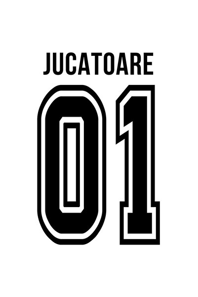 StoryGift Romania Sticker Autocolant 70CM Cu Textul Jucatoare, si Numarul 01,...