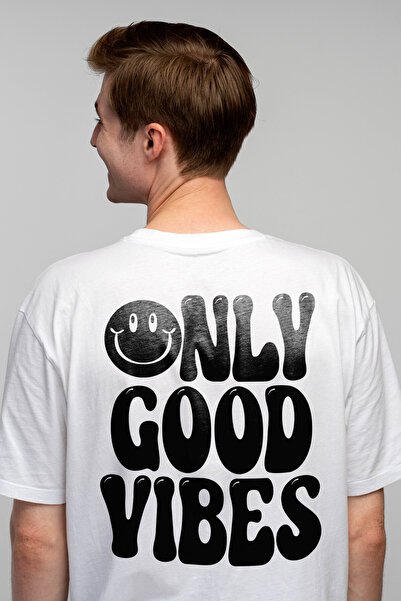 StoryGift Romania Tricou bărbătesc cu un emoji zâmbitor și textul „only Good ...