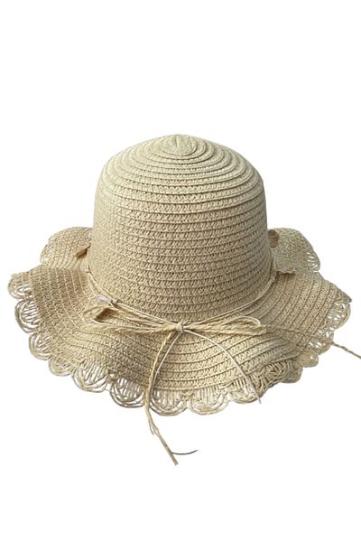 Kitti Girl's Seashell Detailed Straw Hat (6-12 Years)