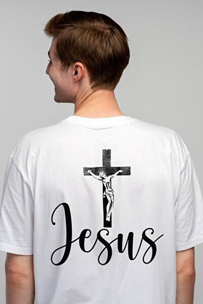 StoryGift Romania Tricou Barbati cu Iisus Hristos rastignit pe cruce si textu...